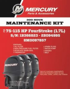 OEM Service Kits Mercury Mariner OBM 300hr F75/F80/F115 EFI 1.7L (click for enlarged image)